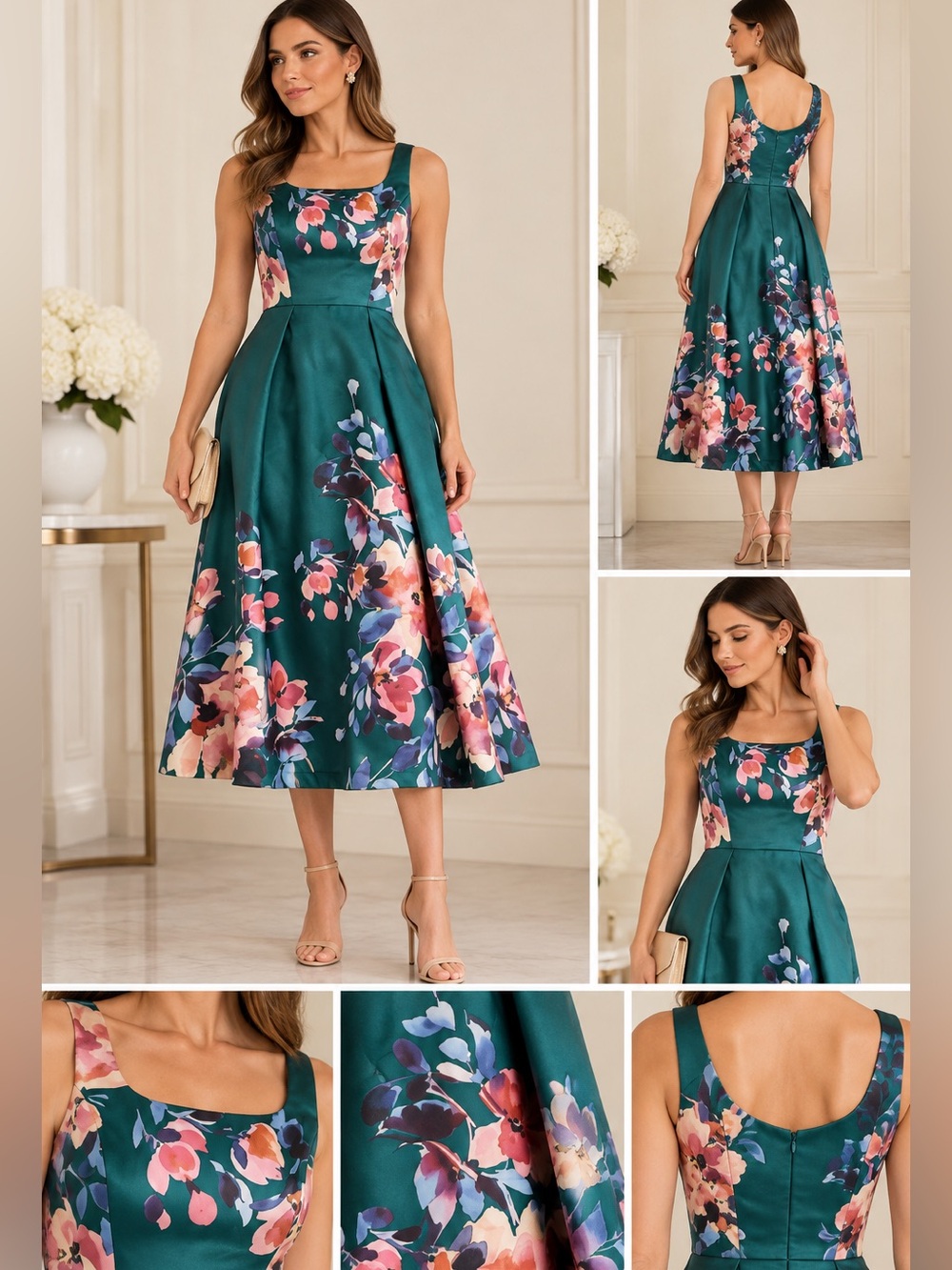 Julia Jordan
Pleated Fit & Flare
Sleeveless Cocktail Midi
Dress